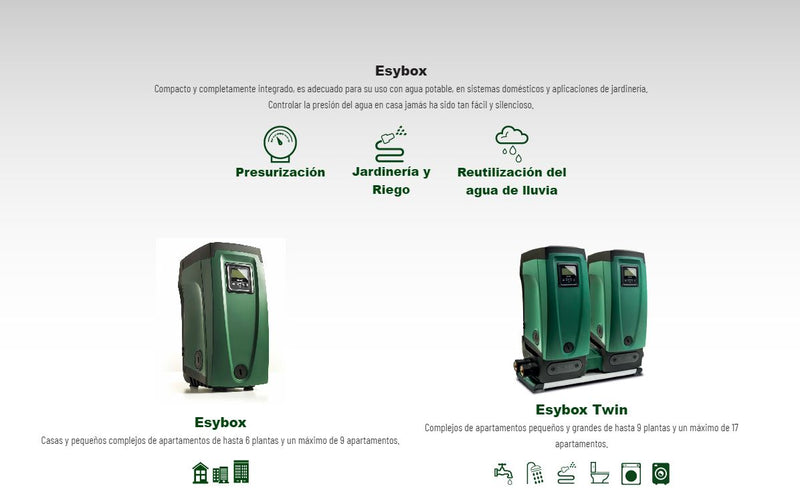 Bomba de Agua de Presión Constante Electrónica Esybox de 2 Hp, DAB.
