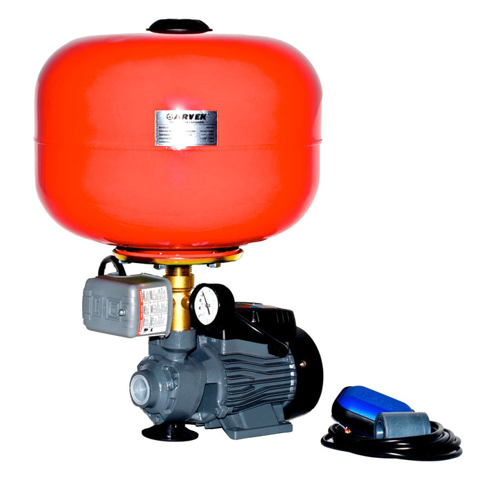 Equipo Hidroneumático con Tanque Precargado de 50 Lts y Bomba de 0.75 a 1 Hp, Arvek