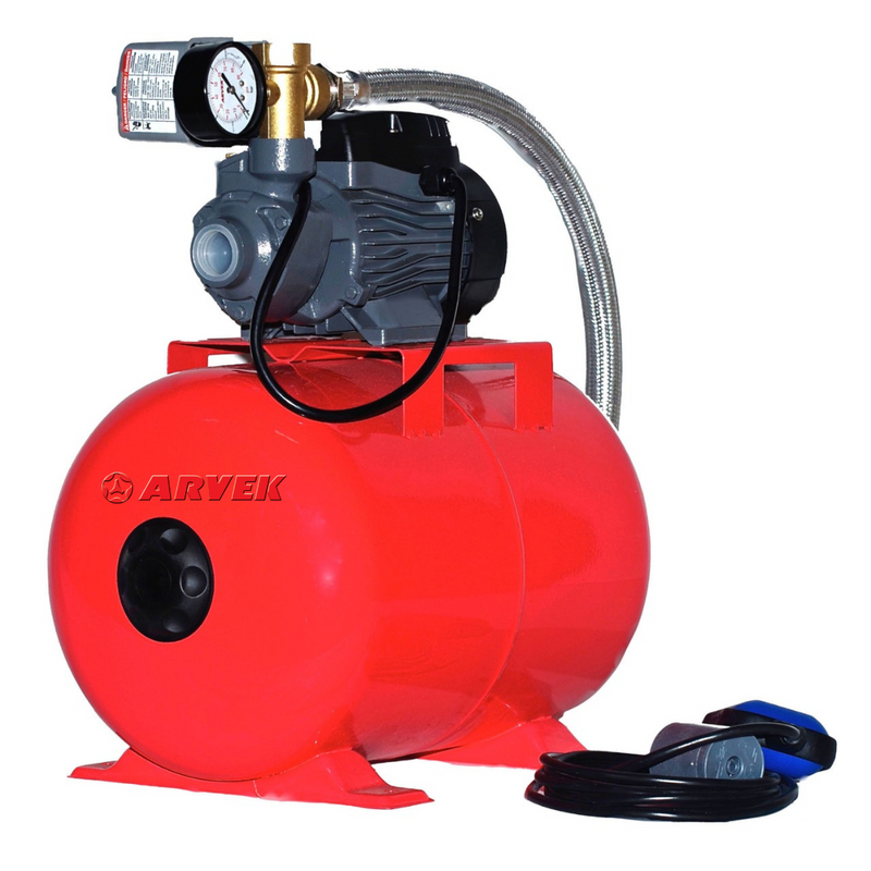 Equipo Hidroneumático con Tanque Precargado de 50 Lts y Bomba de 0.75 a 1 Hp, Arvek